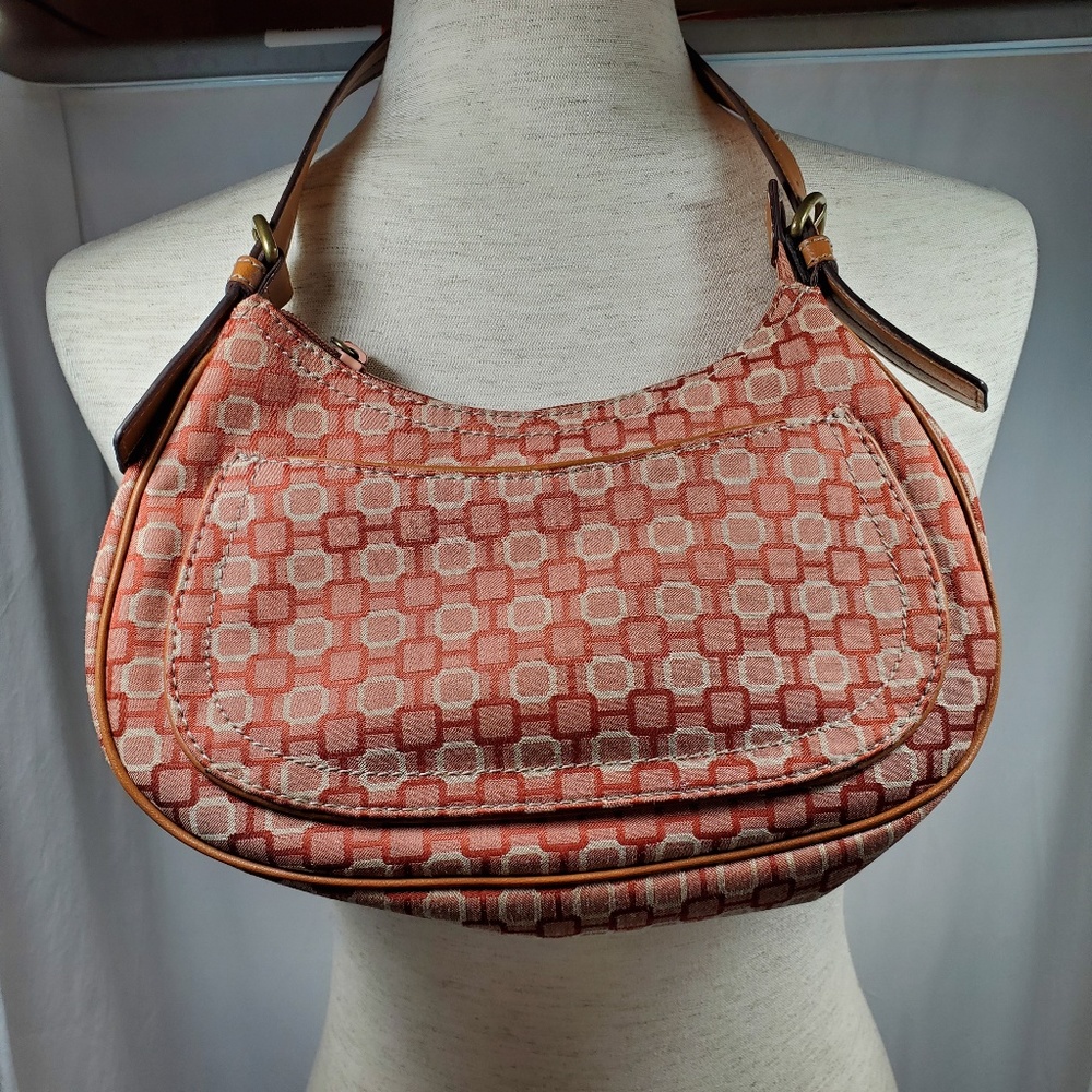 Nine West Purse - Fabric,  Pink & Tan